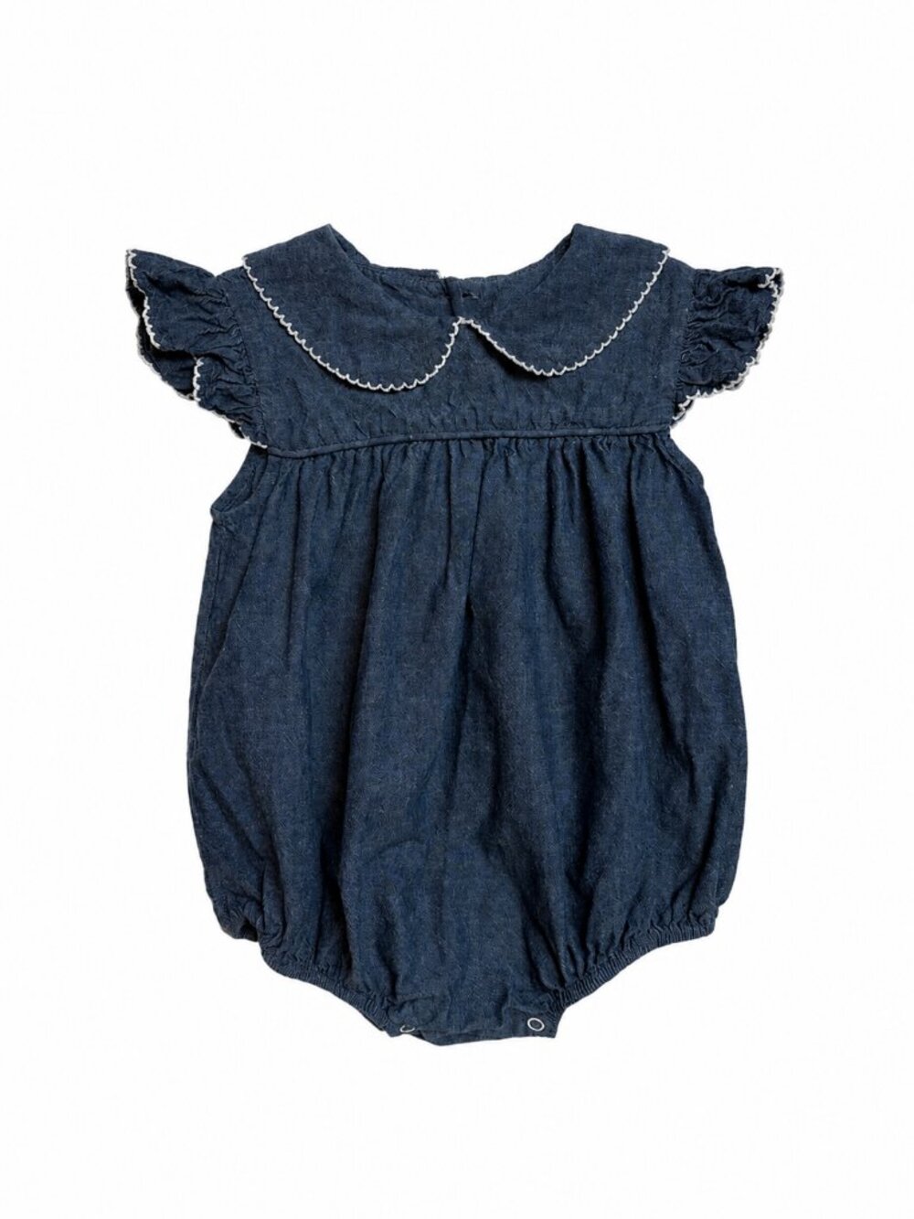 Sage and Lilly girls size 12 months Blue Bubble Romper
